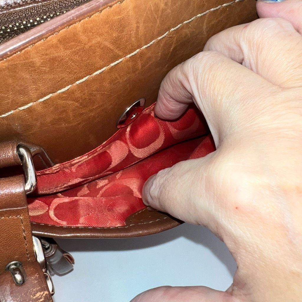 Coach Coach Hamilton Medium Cognac Leather Satchel Size ONE SIZE - 8 Thumbnail