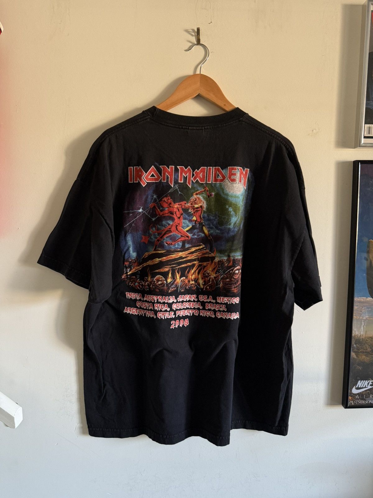 Band Tees Iron Maiden 2008 Vintage Band Concert Tee Size US XXL / EU 58 / 5 - 2 Thumbnail