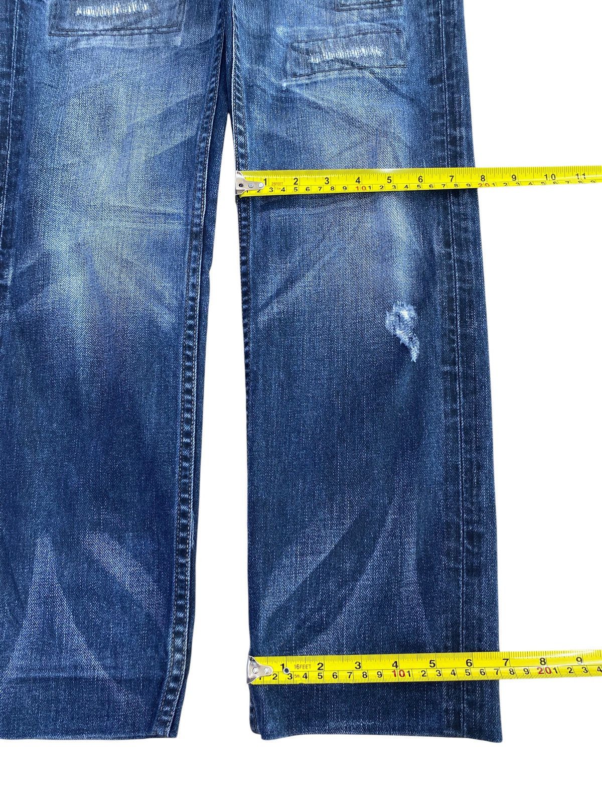 Japanese Brand R.P.T Brand Whiskers Blue Wash Style Loose Jeans Size US 29 - 6 Thumbnail