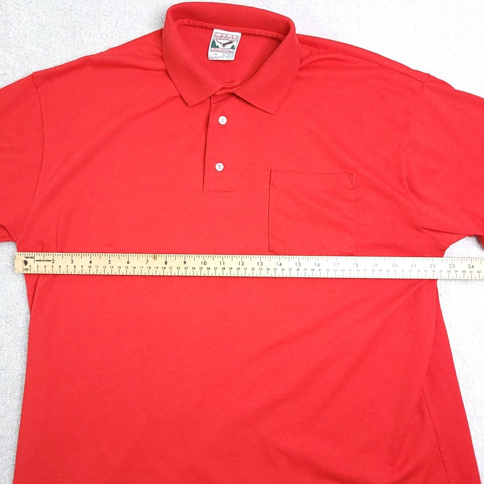 Vintage VINTAGE Great American Originals Red Polo Shirt Mens XL Short Sleeve Casual Breathable Cotton Polyester 90s Shirt Boys Theme 90s Size US XL / EU 56 / 4 - 4 Thumbnail