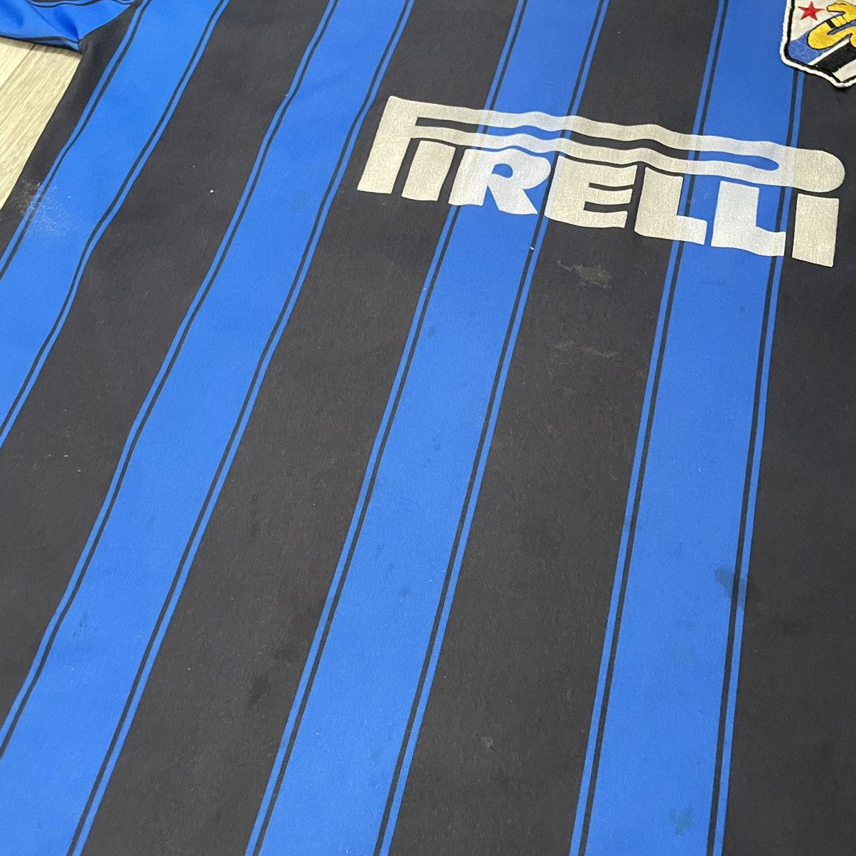 Pirelli × Vintage Vintage 90s Marco Materazzi Inter Milan Pirelli Home Jersey Size US XL / EU 56 / 4 - 3 Thumbnail