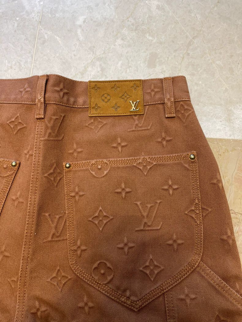 Louis Vuitton Louis Vuitton 21 Fw Orange monogrammed Logo print cargo pan Size US 32 / EU 48 - 7 Thumbnail