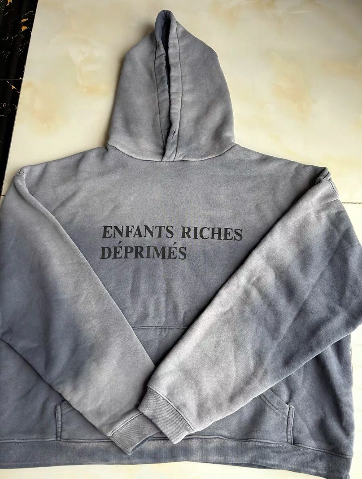 image of Enfants Riches Deprimes Ss23 Fade Blue Hoodie in Faded Blue, Men's (Size Small)