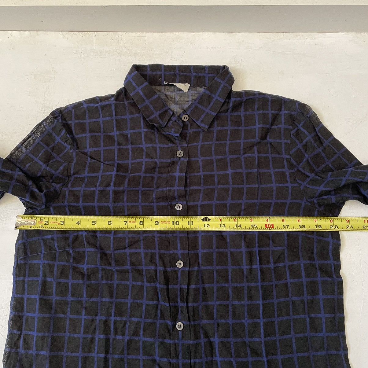 Dries Van Noten Dries Van Noten Womens Transparent Checkered Shirt Size 44 Size M / US 6-8 / IT 42-44 - 6 Thumbnail