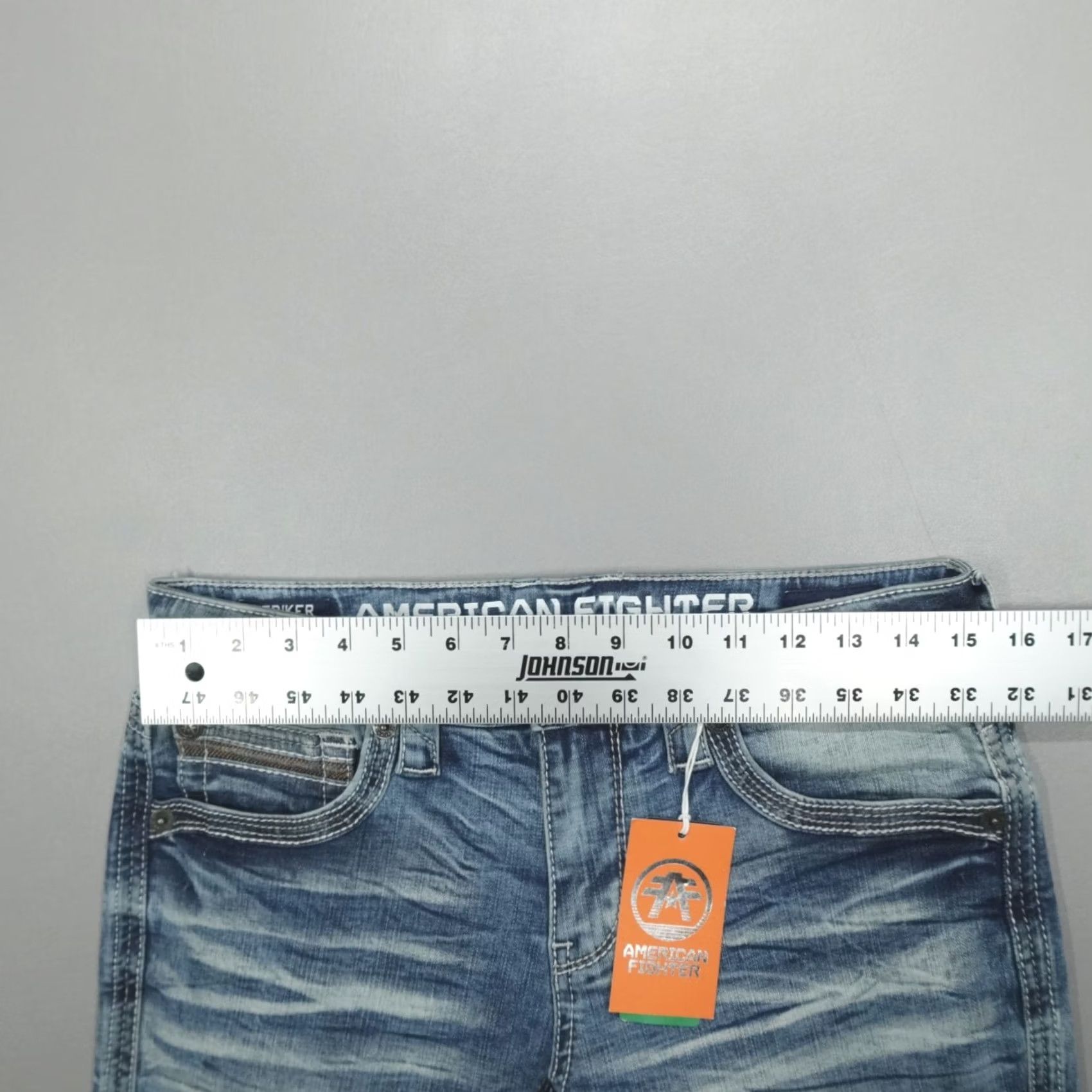 Vintage VINTAGE American Fighter Jeans Relaxed Straight Men’s Size 27x32 Striker Void Cairo-R Blue Denim 5-Pocket Mens Straight 90s Theme Size US 27 - 7 Thumbnail