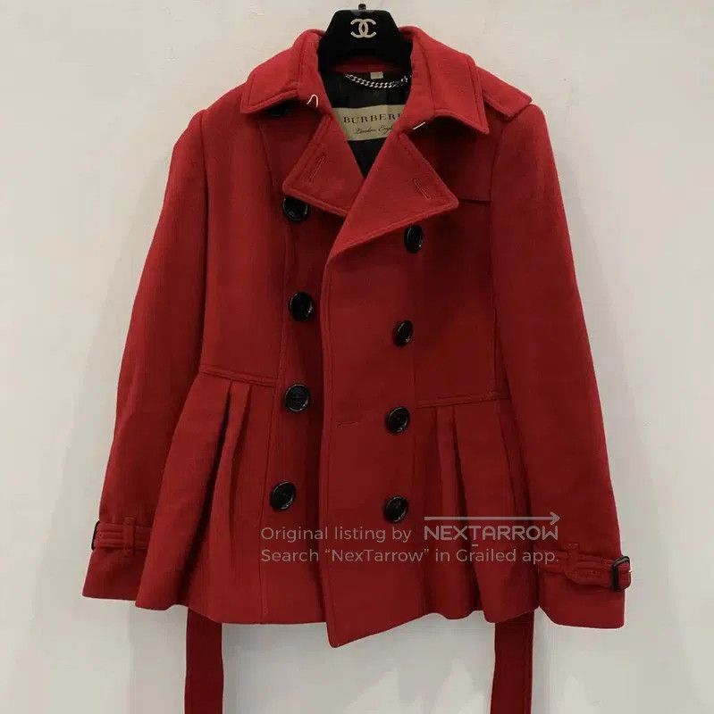Burberry Burberry Red Wool Women's Coat. Size M / US 6-8 / IT 42-44 - 1 Thumbnail