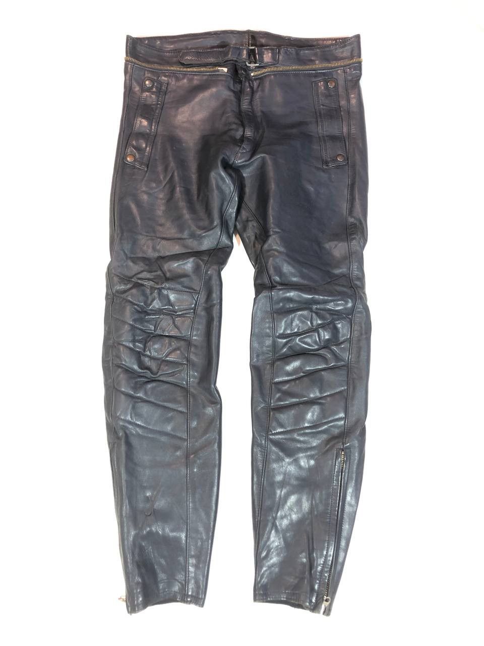 Genuine Leather Avangarde Rare Vintage Leather Pants Size US 33 - 1 Thumbnail