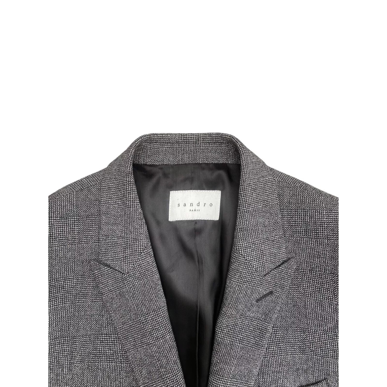 Sandro Grey Wool Suit Size 42R - 5 Thumbnail