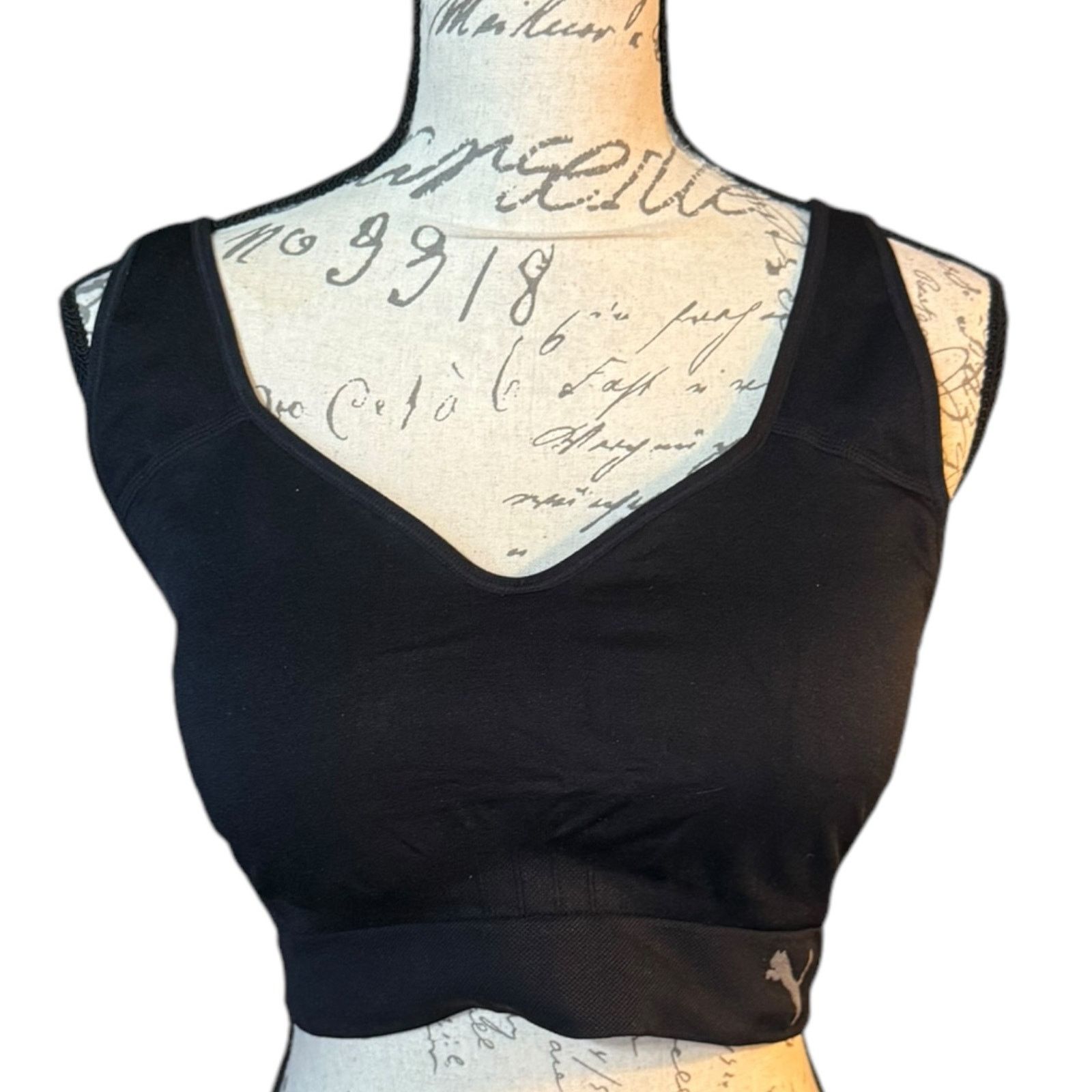 Puma Black Pullover Wireless Sports Size Bra Medium Nwot, Women's