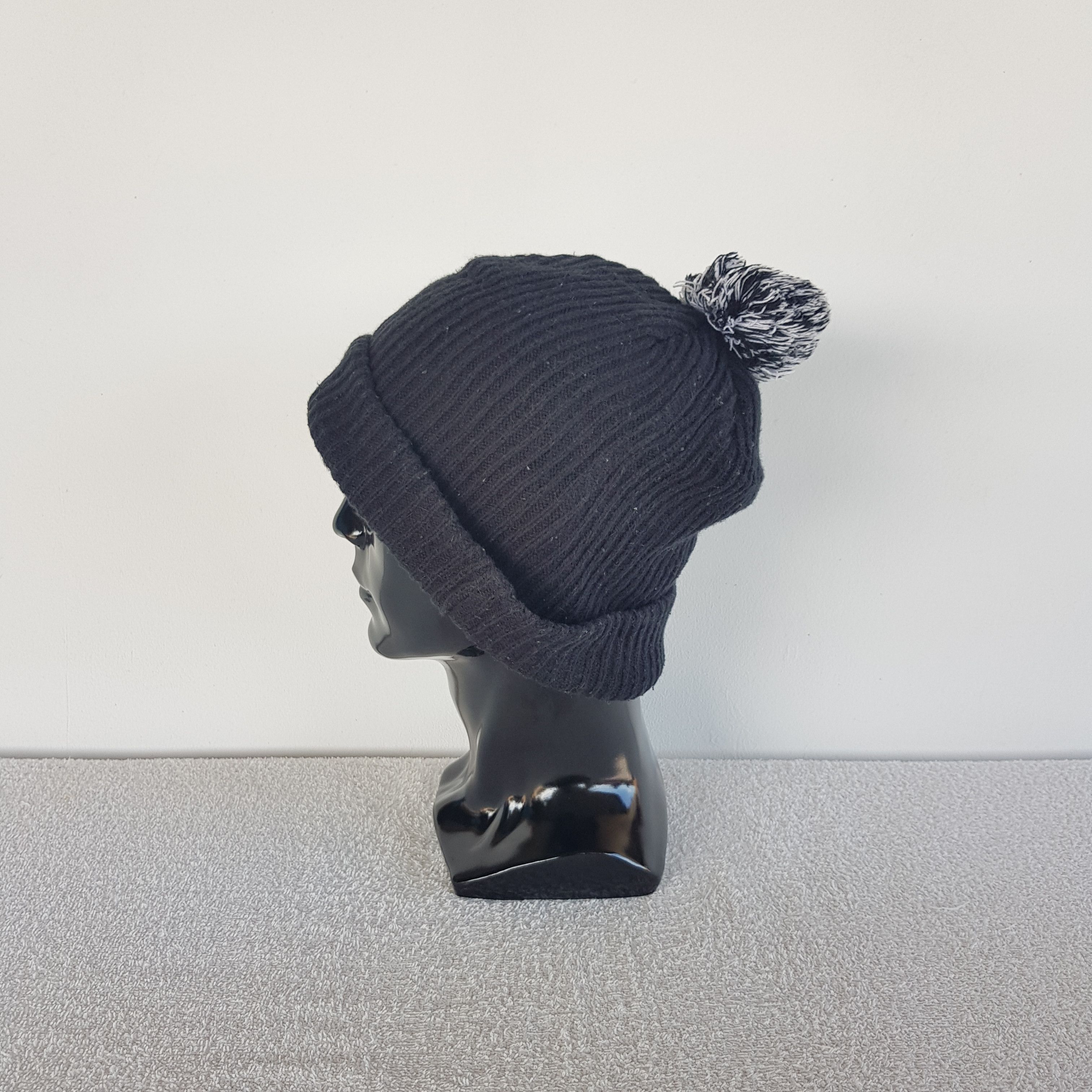 Japanese Brand Vintage Y2K New Era Beanie Fair Isle Ribbed Knit Caps Hats. Size ONE SIZE - 3 Thumbnail