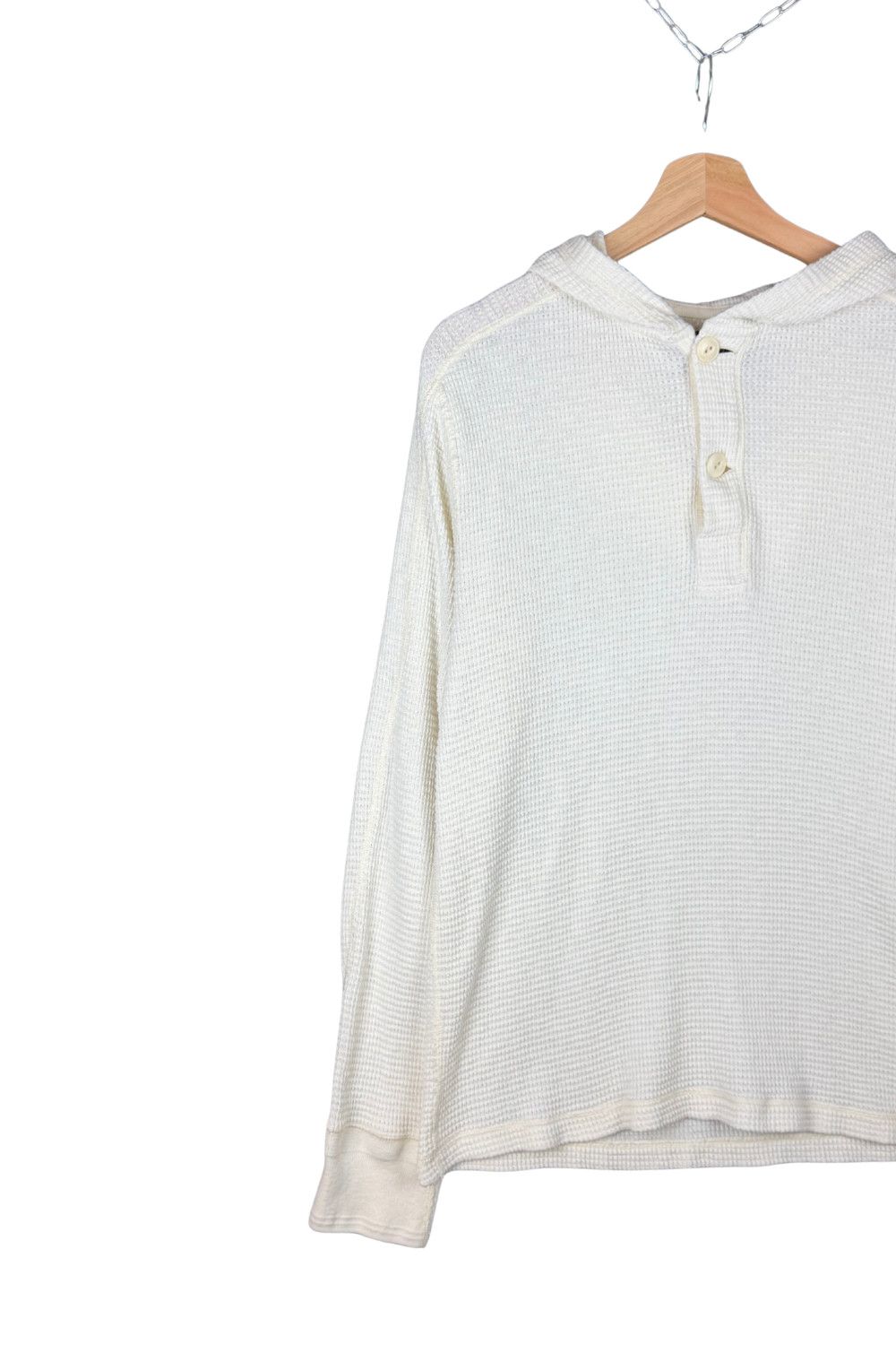 RRL Ralph Lauren RRL FW13 / Double RL Waffle-Knit Hooded Henley (Ecru) - XS Size US XS / EU 42 / 0 - 4 Thumbnail