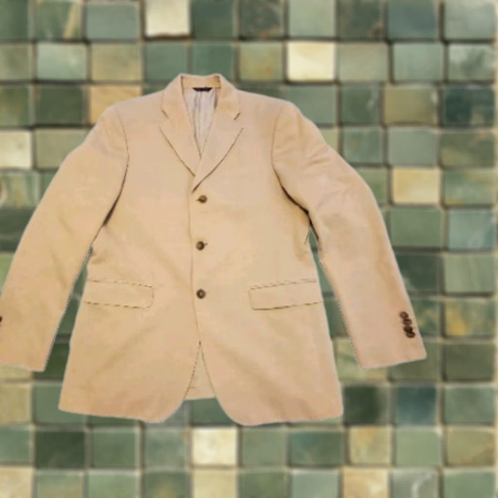 Banana Republic Banana Republic Blazer Jacket 42R - Tan Tweed Sports Coat - Mens Business Casual Size 42R - 1 Thumbnail