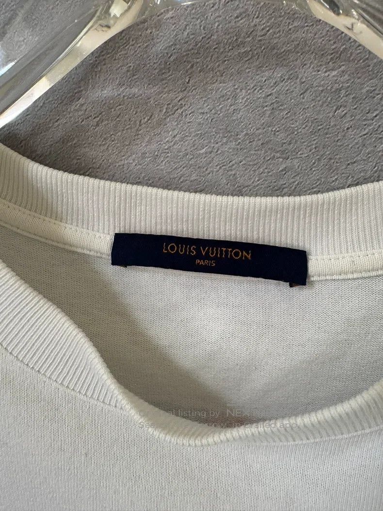 Louis Vuitton Louis Vuitton Classic Pure White Piano Short Sleeve Size US L / EU 52-54 / 3 - 2 Thumbnail