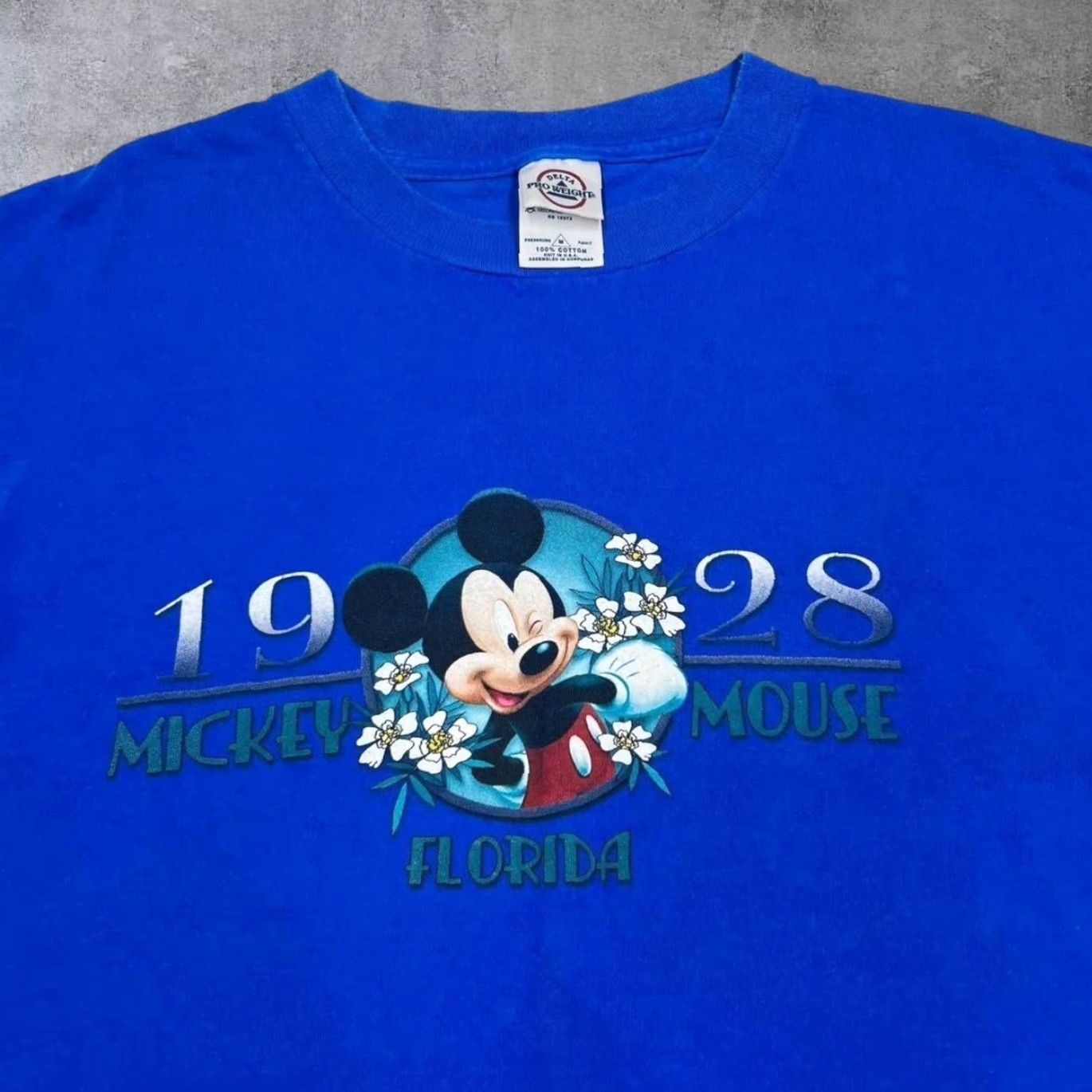 Disney VINTAGE Disney Delta Florida Mickey Mouse Graphic Blue T-Shirt Medium Mens Shirt Size US M / EU 48-50 / 2 - 4 Thumbnail