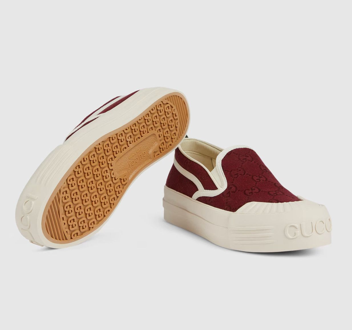 Gucci o1loc1c0326 836059 Women's Slip-on Sneakers in Rosso Ancora Size US 5 / IT 35 - 6 Thumbnail