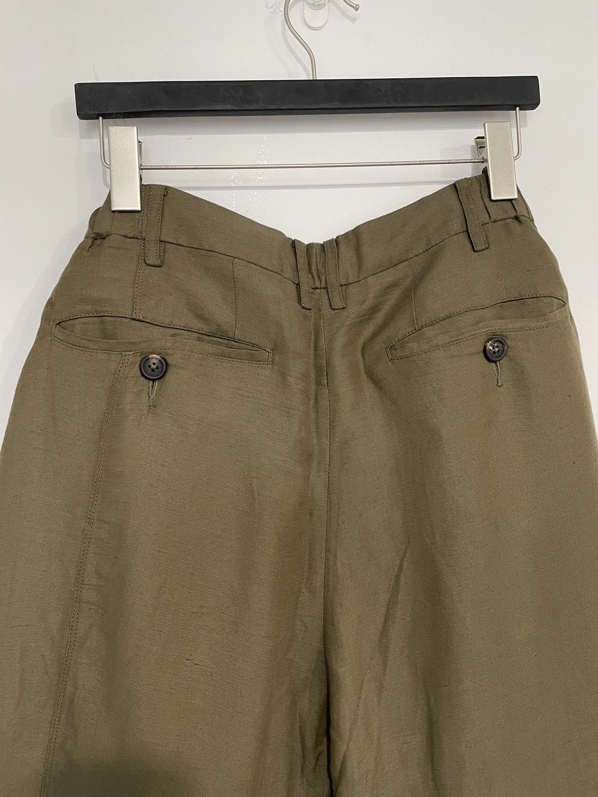 Ziggy Chen SS20 LIGHTWEIGHT LINEN VISCOSE CROPPED TROUSERS Size US 34 / EU 50 - 9 Thumbnail
