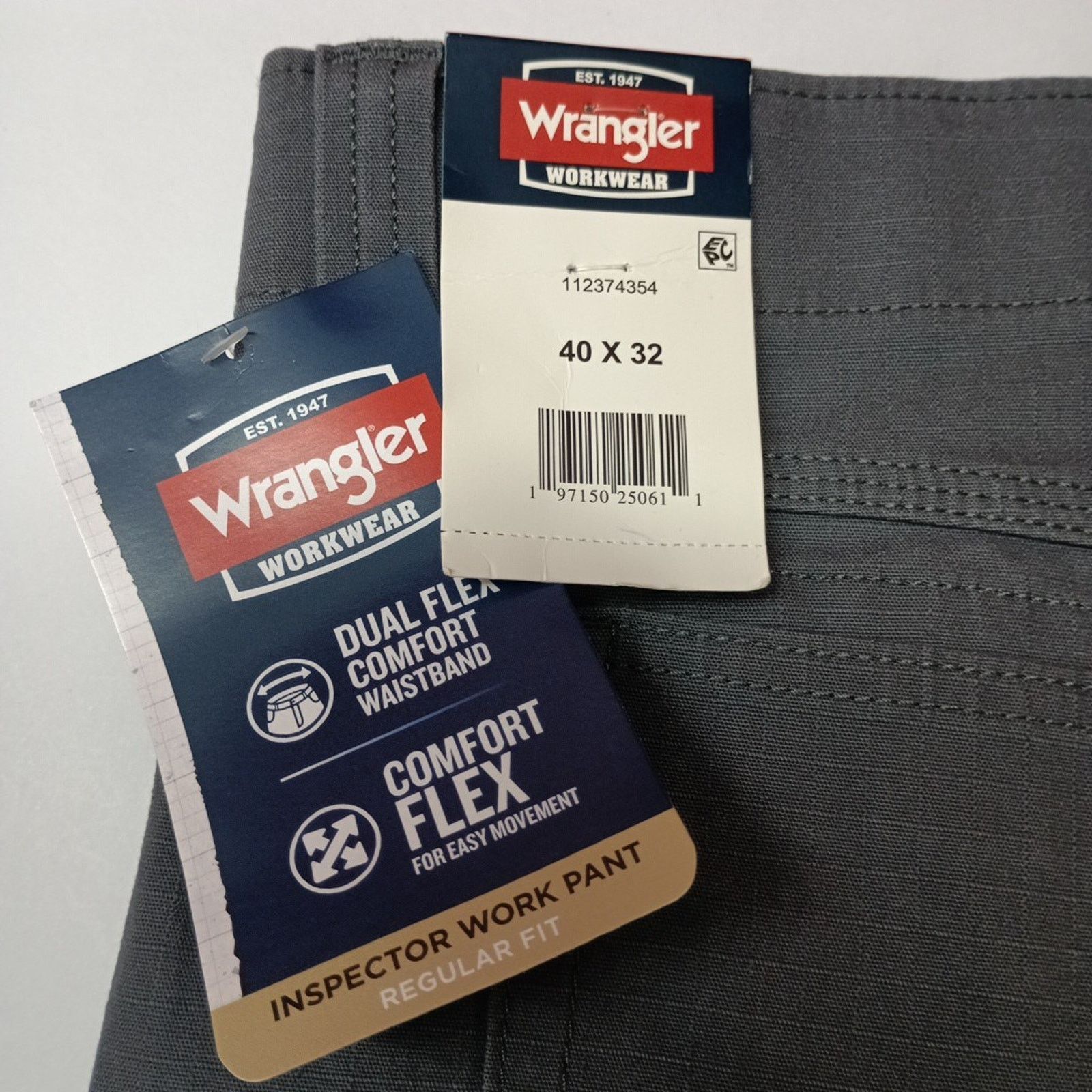 Wrangler Wrangler Inspector Ripstop Work Pants Men's 40x32 Gray Size US 40 / EU 56 - 2 Thumbnail