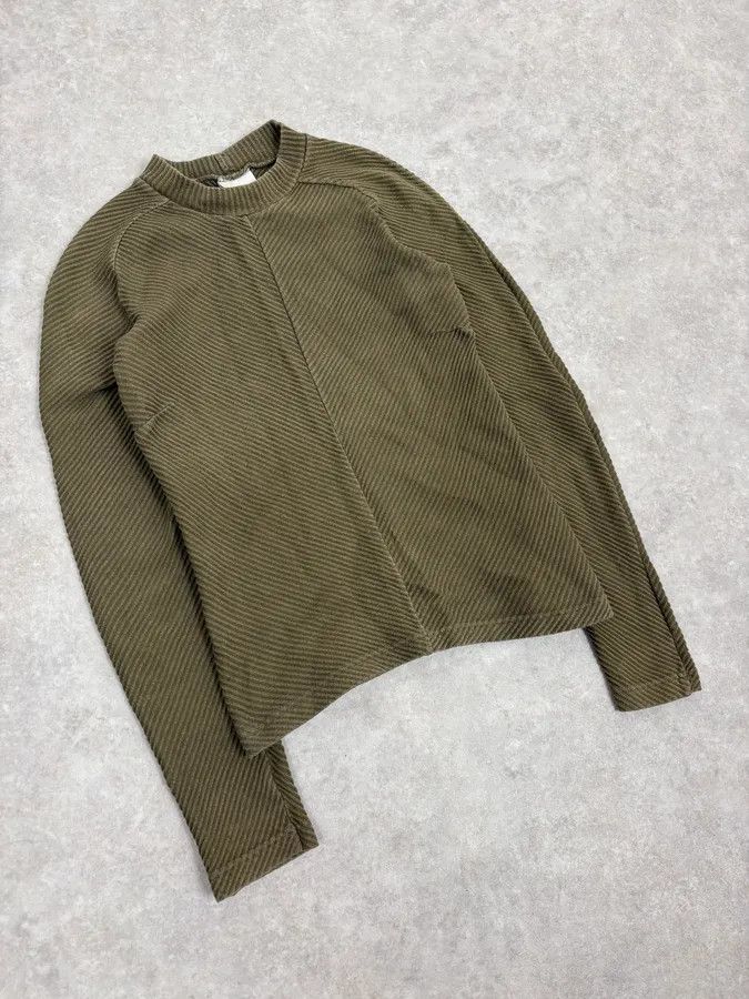 Dries Van Noten 2000s Dries Van Noten Classy Minimalist Khaki Sweater Size S / US 4 / IT 40 - 4 Thumbnail