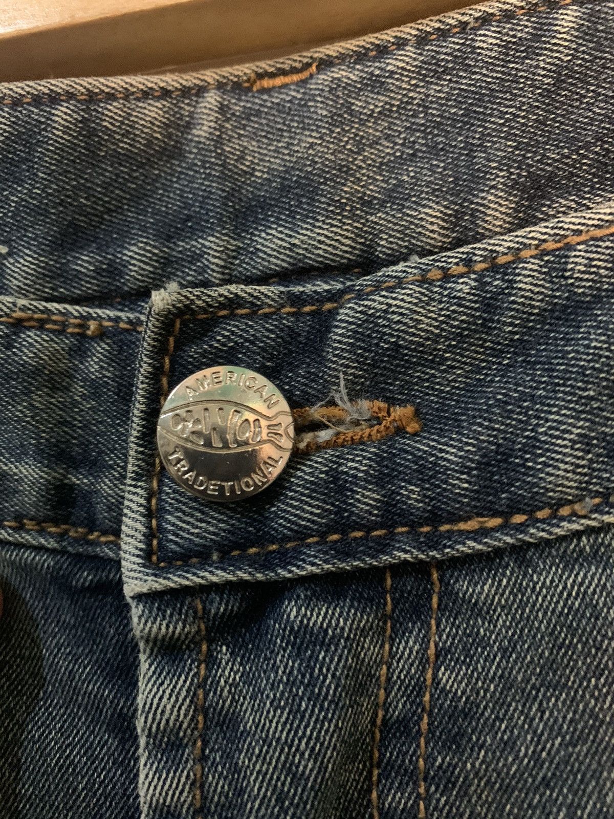 14th Addiction × If Six Was Nine × Tornado Mart Japanese Canoe Jeans Lace Up Flare ifaixwasnine styel Size 29" - 7 Thumbnail