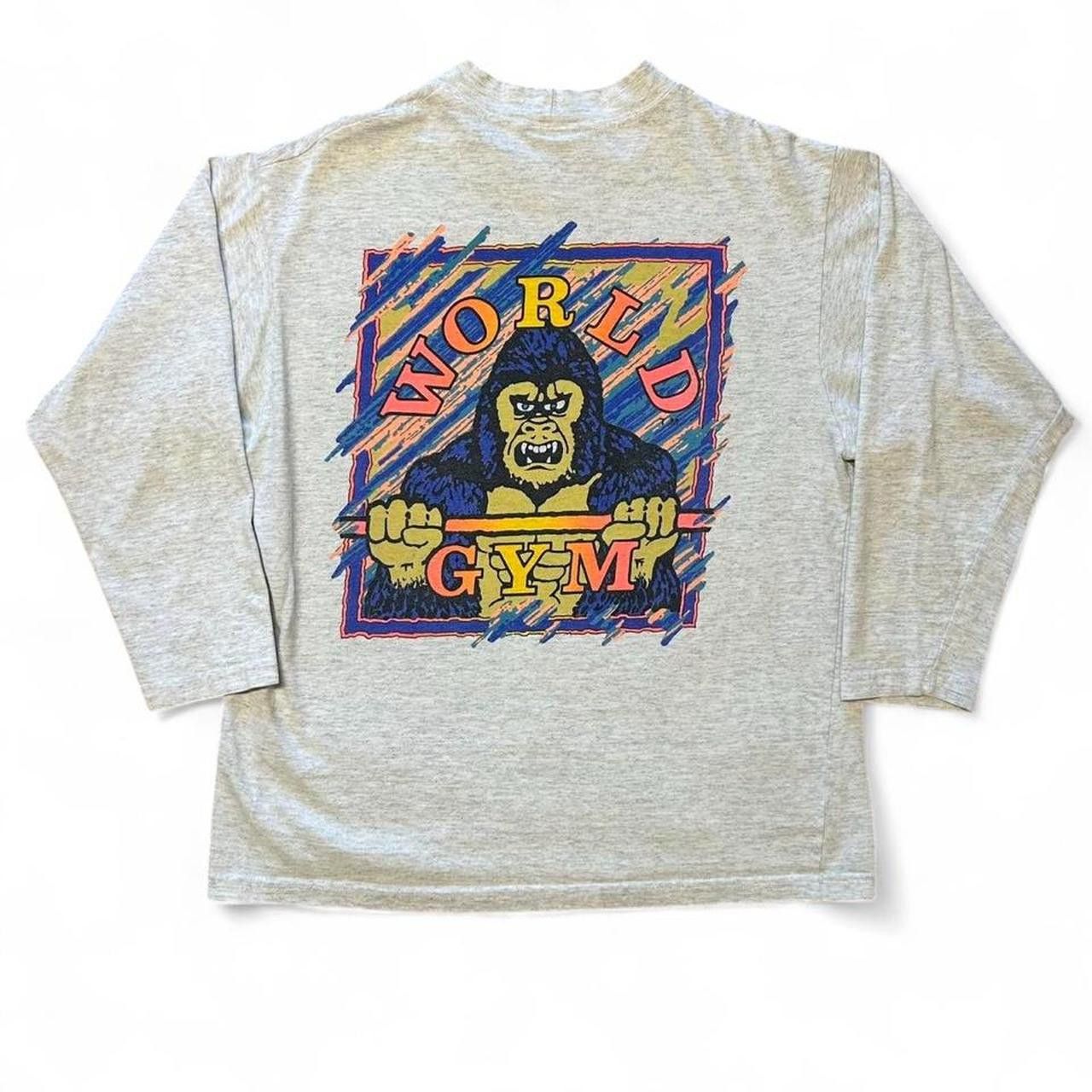 Vintage Vintage World Gym 3/4 Sleeve T Shirt Size L Size US L / EU 52-54 / 3 - 1 Thumbnail