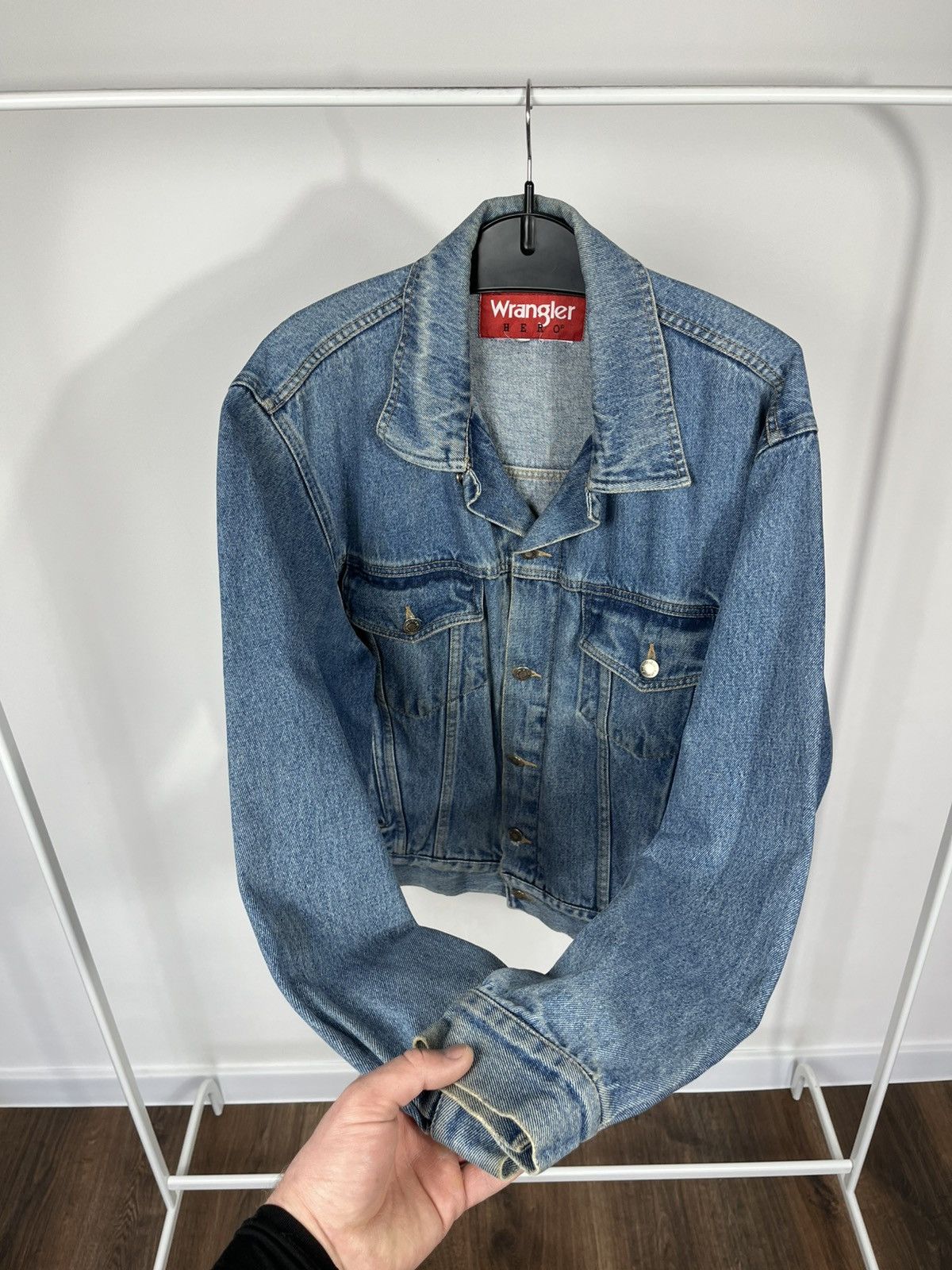 Wrangler Wrangler Hero Vintage Blue Denim Trucker Jacket Size US XL / EU 56 / 4 - 10 Thumbnail