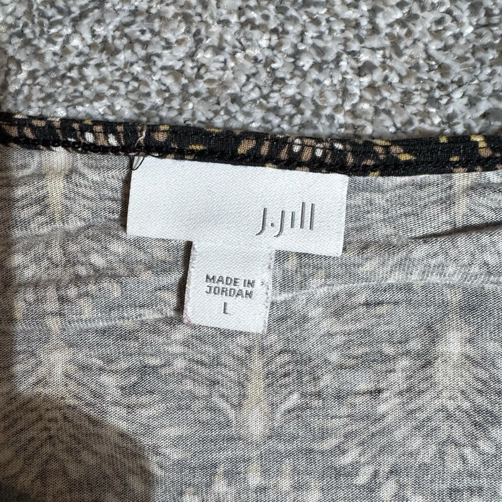 J. Jill J Jill Tunic Top Womens Large Lagenlook Geometric Boho Grandmacore Earthy Hippie Size L / US 10 / IT 46 - 5 Thumbnail