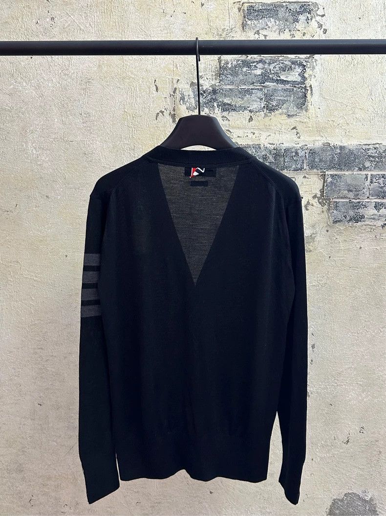 Thom Browne Thom Browne Black knit cardigan Size US M / EU 48-50 / 2 - 2 Thumbnail