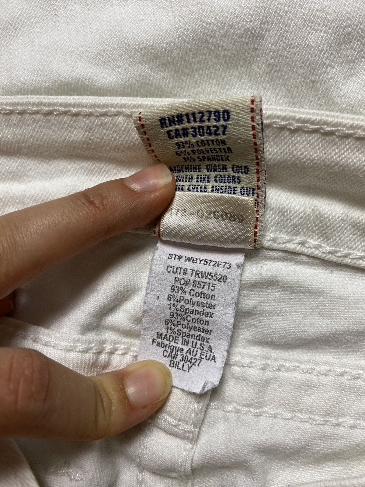 True Religion True Religion BILLY silver crystal buttons white denim jeans Size 26" / US 2 / IT 38 - 10 Thumbnail