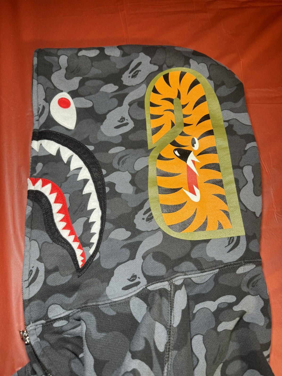 Bape Bape Aoyama Camo Shark Full Zip Hoodie Size US L / EU 52-54 / 3 - 7 Thumbnail