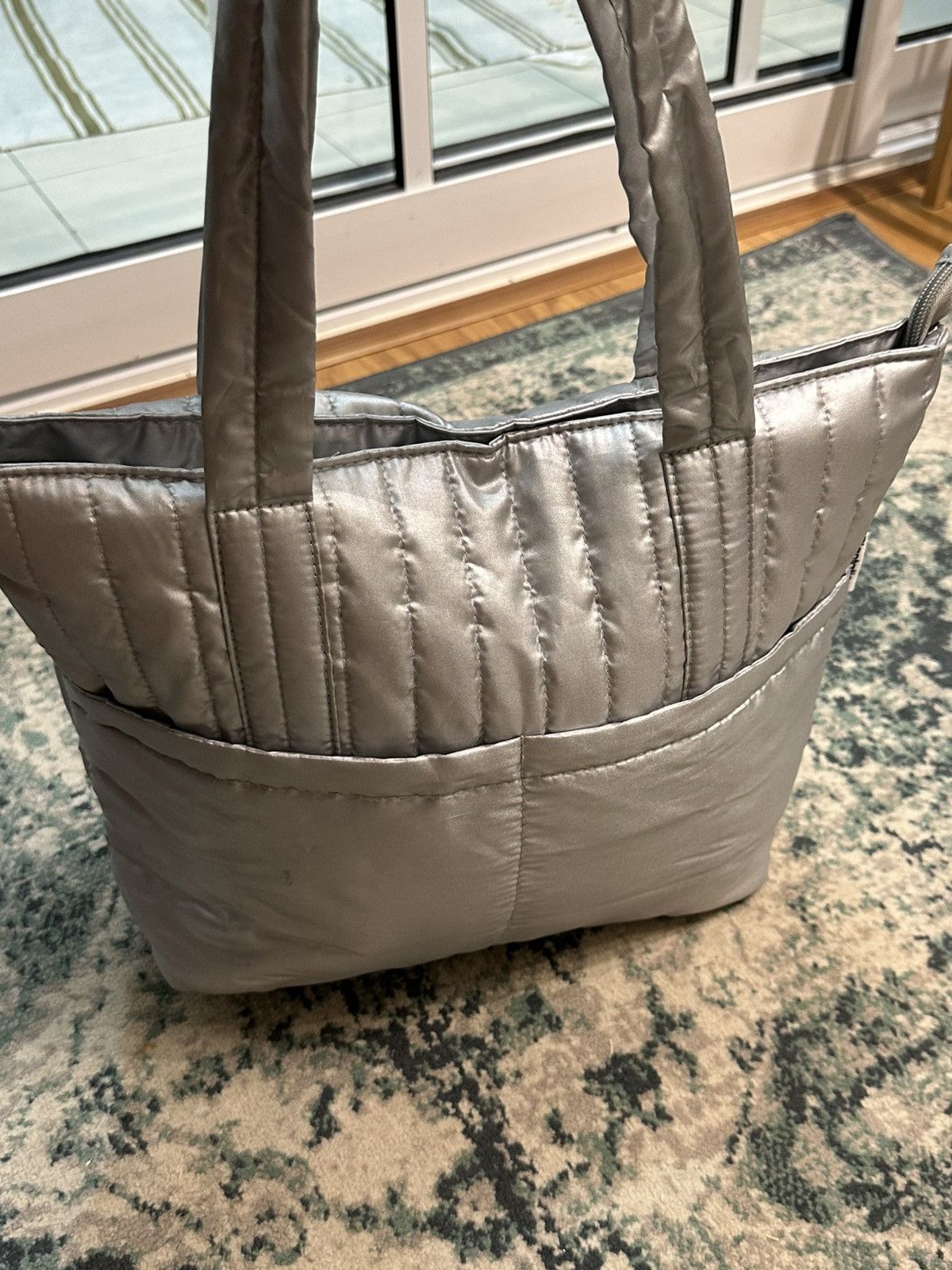 Issey Miyake Plantation By Issey Miyake Silver Puffer Tote Bag Size ONE SIZE - 7 Thumbnail