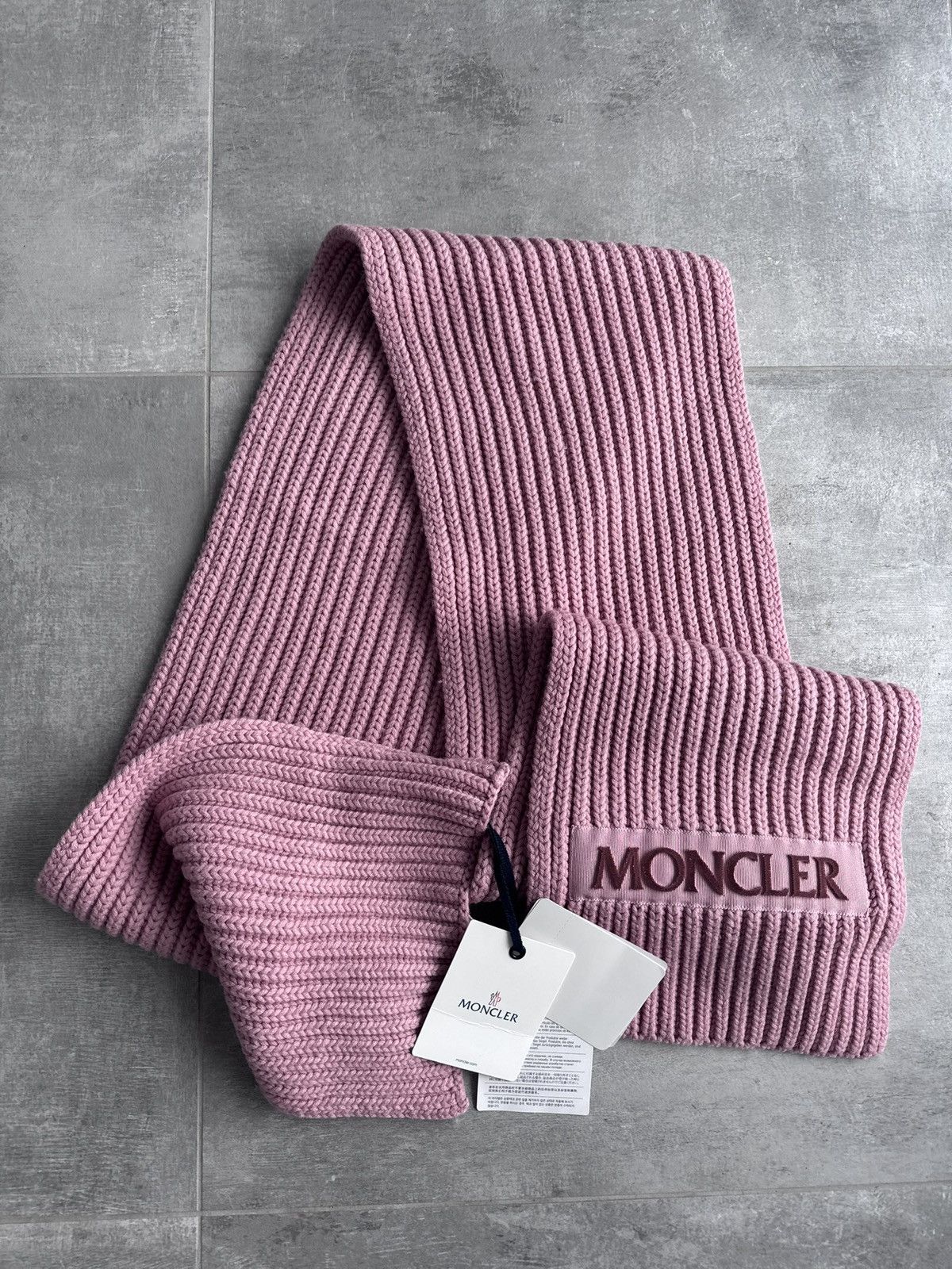Moncler Moncler Scarf Pink Strickschal Size ONE SIZE - 2 Thumbnail