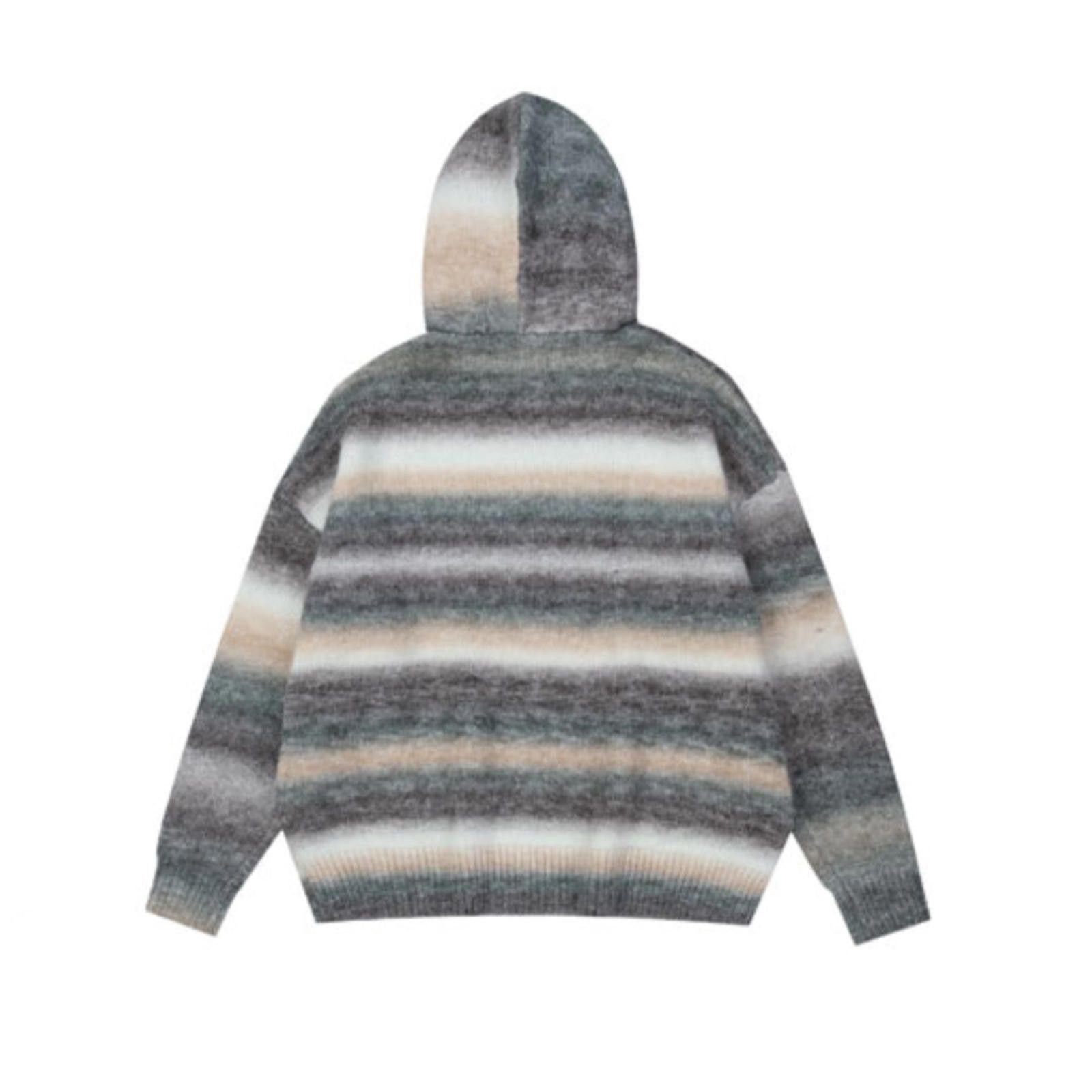 Other Spectrum Gradient-Stripe Knitted Hoodie - Wool Blend Size US M / EU 48-50 / 2 - 6 Thumbnail
