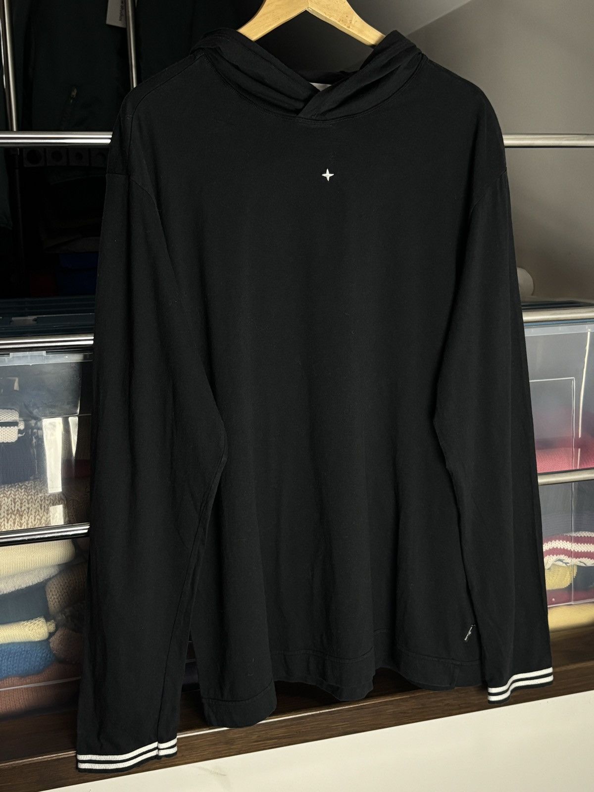 Stone Island Stone Island Long Sleeve Thin Hoodie Sweatshirt T-Shirt Rare Size US XL / EU 56 / 4 - 2 Thumbnail