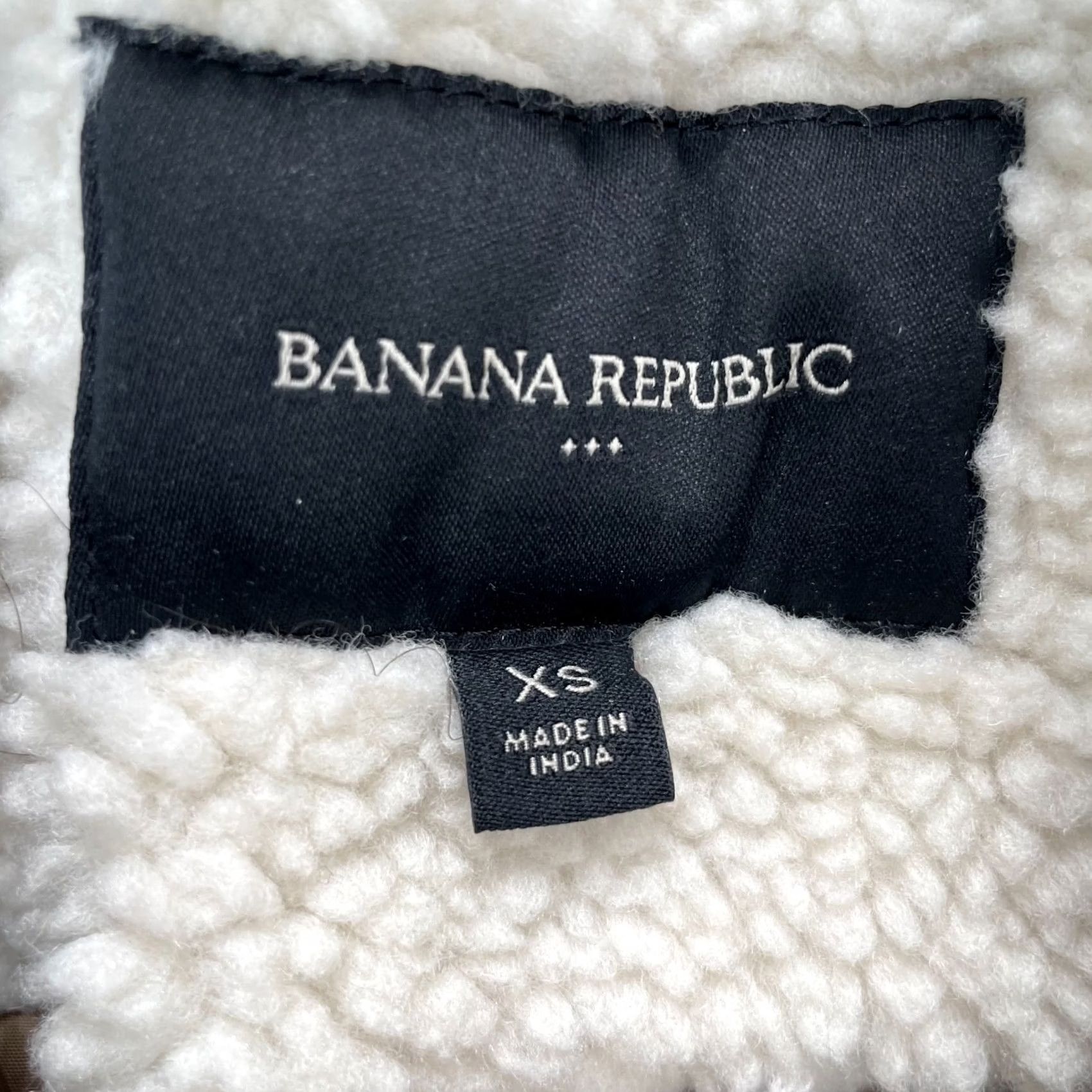Banana Republic Banana Republic Womens Extra Small Brown Sherpa Corduroy Trucker Coat Size XS / US 0-2 / IT 36-38 - 3 Thumbnail