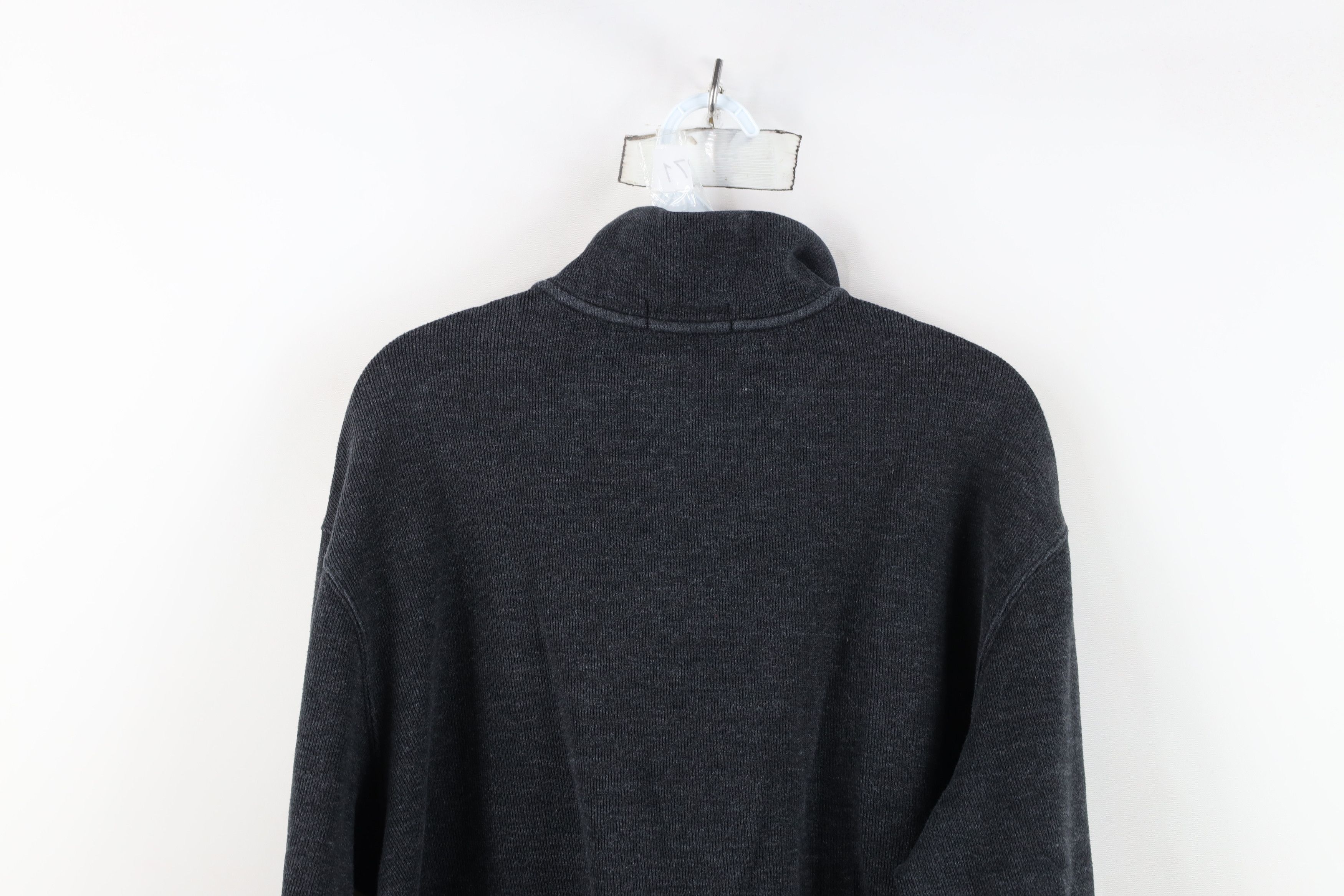 Ralph Lauren Vintage Ralph Lauren Ribbed Knit Half Zip Sweater Gray Size US L / EU 52-54 / 3 - 13 Thumbnail