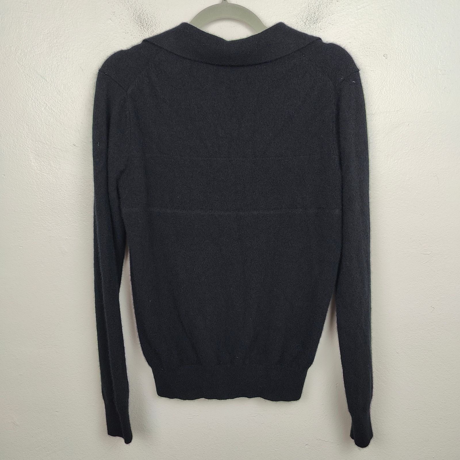 Quince Quince Mongolian Cashmere Polo Sweater Mens Medium Black Size US M / EU 48-50 / 2 - 4 Thumbnail
