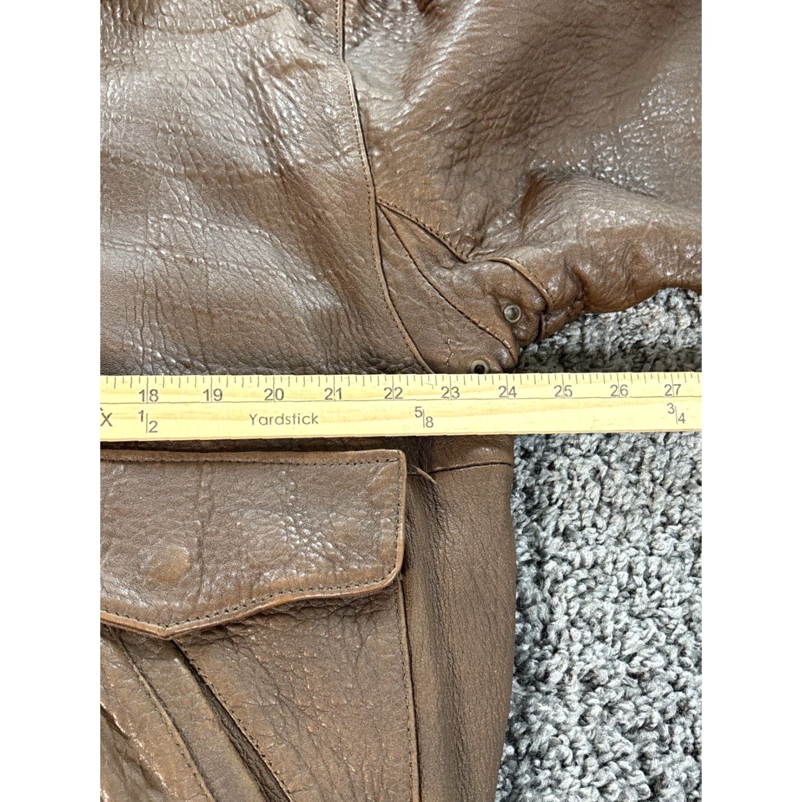 Vintage VINTAGE Florence Tanners Leather Jacket Bomber Jacket Mens XL Brown Leather Polyester Lining Motorcycle 80s 90s Mens Size US XL / EU 56 / 4 - 3 Thumbnail