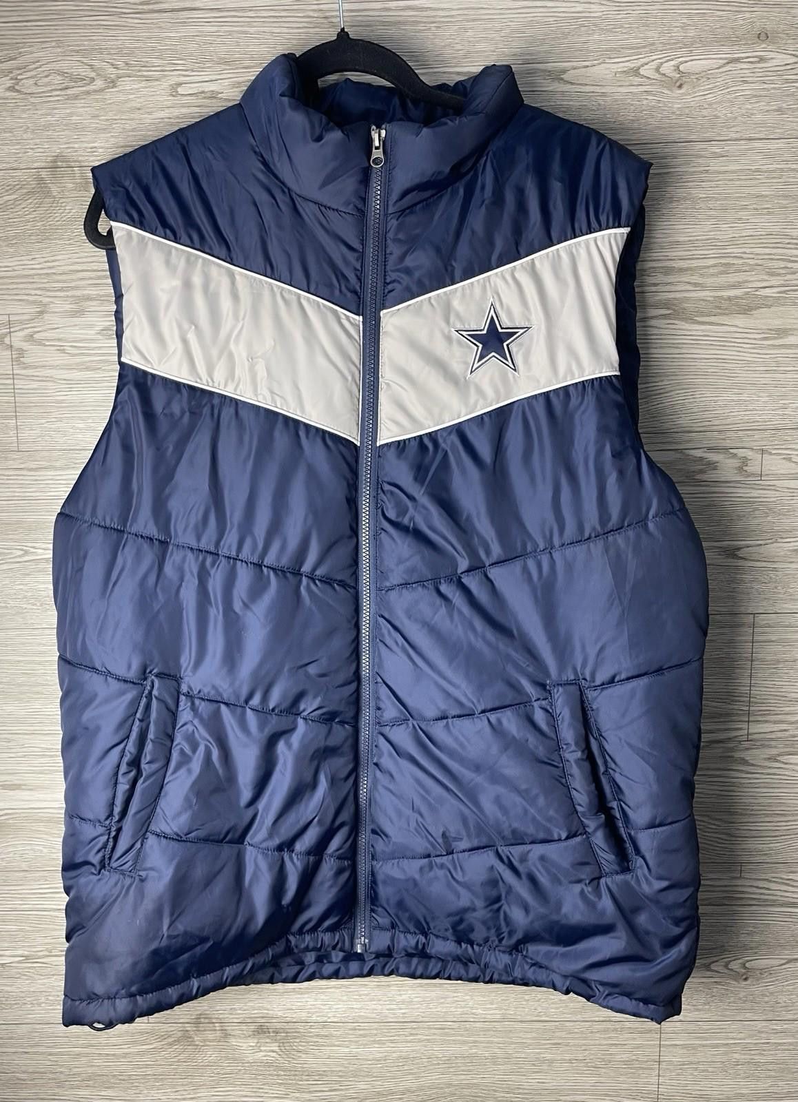 Other NFL Dallas Cowboys Puffer Vest Navy Men Size M Football Size ONE SIZE - 1 Thumbnail