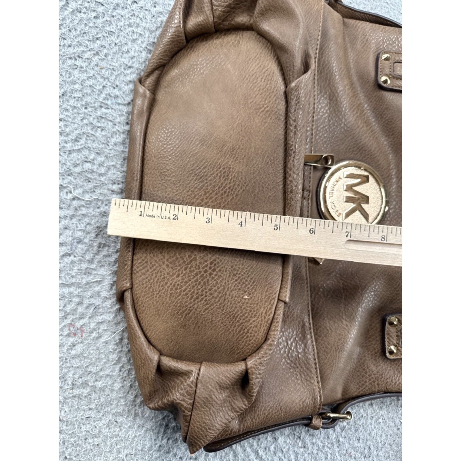 Michael Kors Michael Kors Women's Crossbody Tote Purse Bag Brown Leather Gold Hardware Size ONE SIZE - 7 Thumbnail