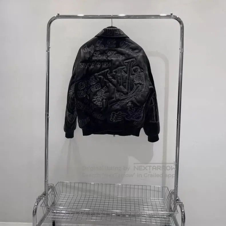 Louis Vuitton LV Louis Vuitton Black Embroidered Pilot Leather Jacket _Kr Size US M / EU 48-50 / 2 - 2 Thumbnail