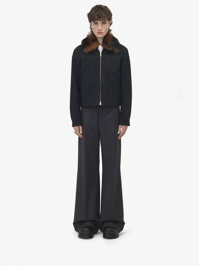Alexander McQueen o1srvl11e0226 Shearling Detail Blouson Jacket​ In Black Size US S / EU 44-46 / 1 - 2 Thumbnail
