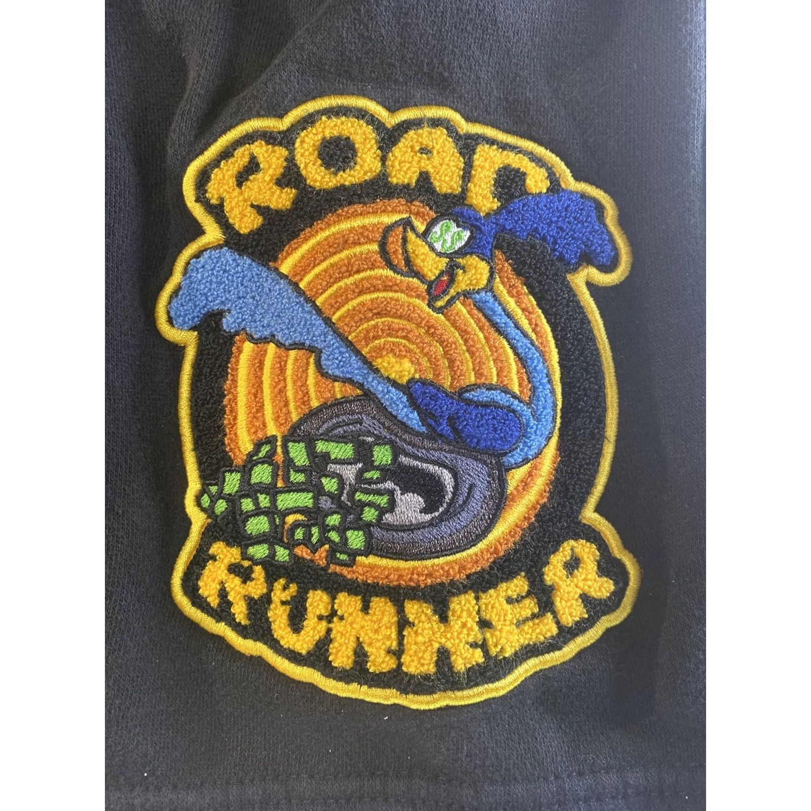 Vintage Road Runner Men's Shorts XL Black Running Sweat 100% Cotton Activewear Size US 36 / EU 52 - 3 Thumbnail