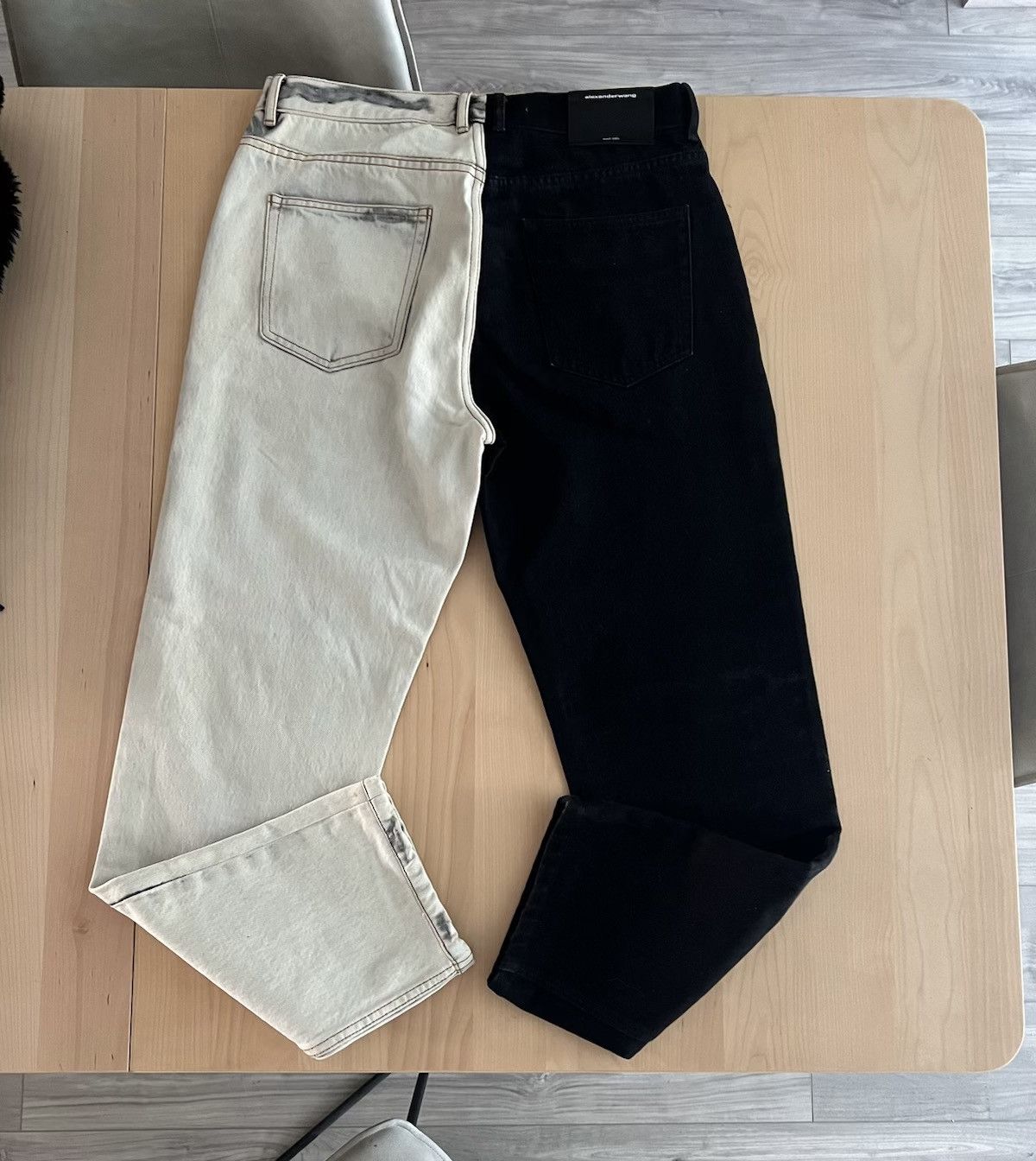 Alexander Wang Alexander wang split black/white jeans Size US 32 / EU 48 - 3 Thumbnail