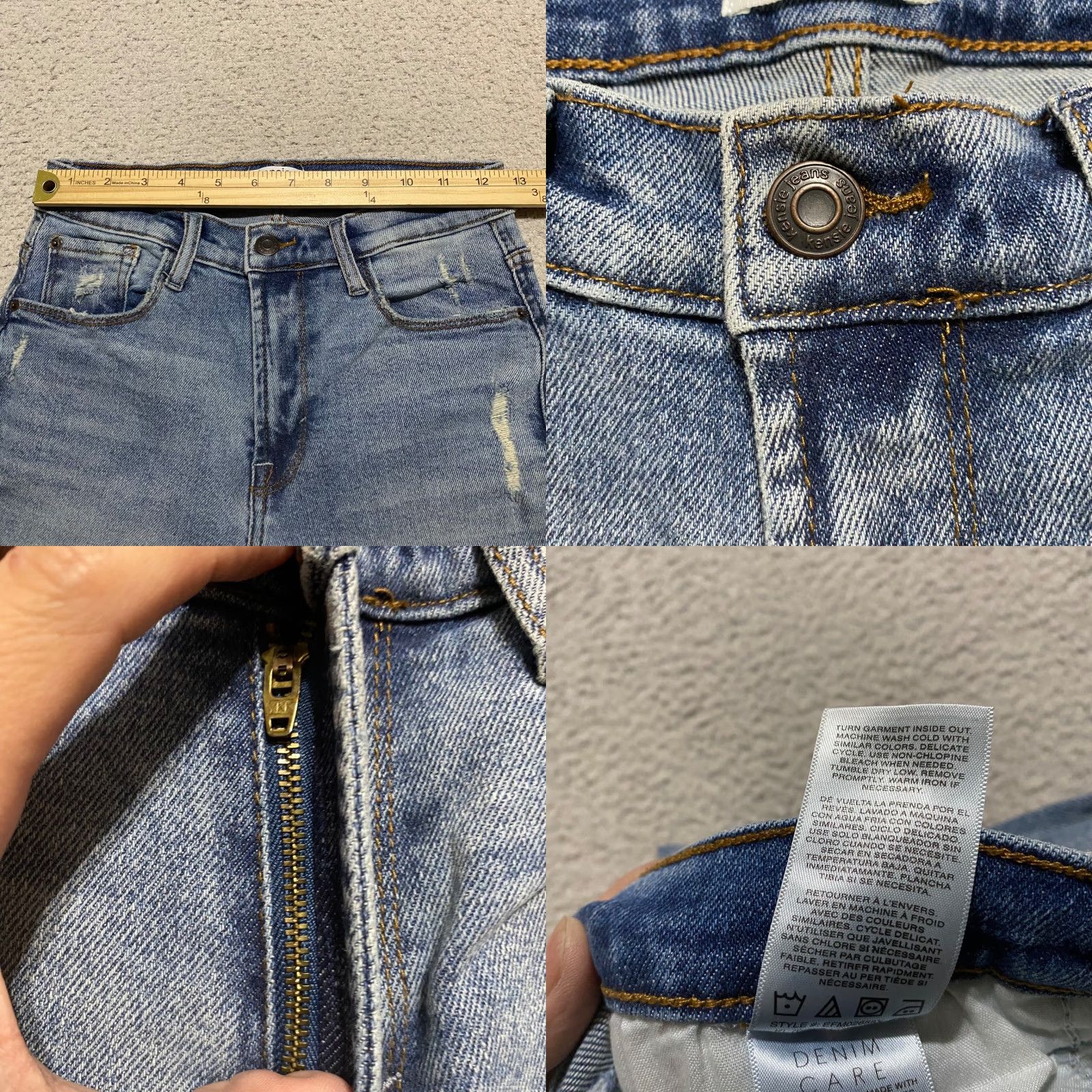 Vintage Kensie Jeans Womens Jeans Blue Denim Medium Wash High Rise Skinny Distressed 4 Pocket 5-Pocket Design Size 27" / US 4 / IT 40 - 8 Thumbnail