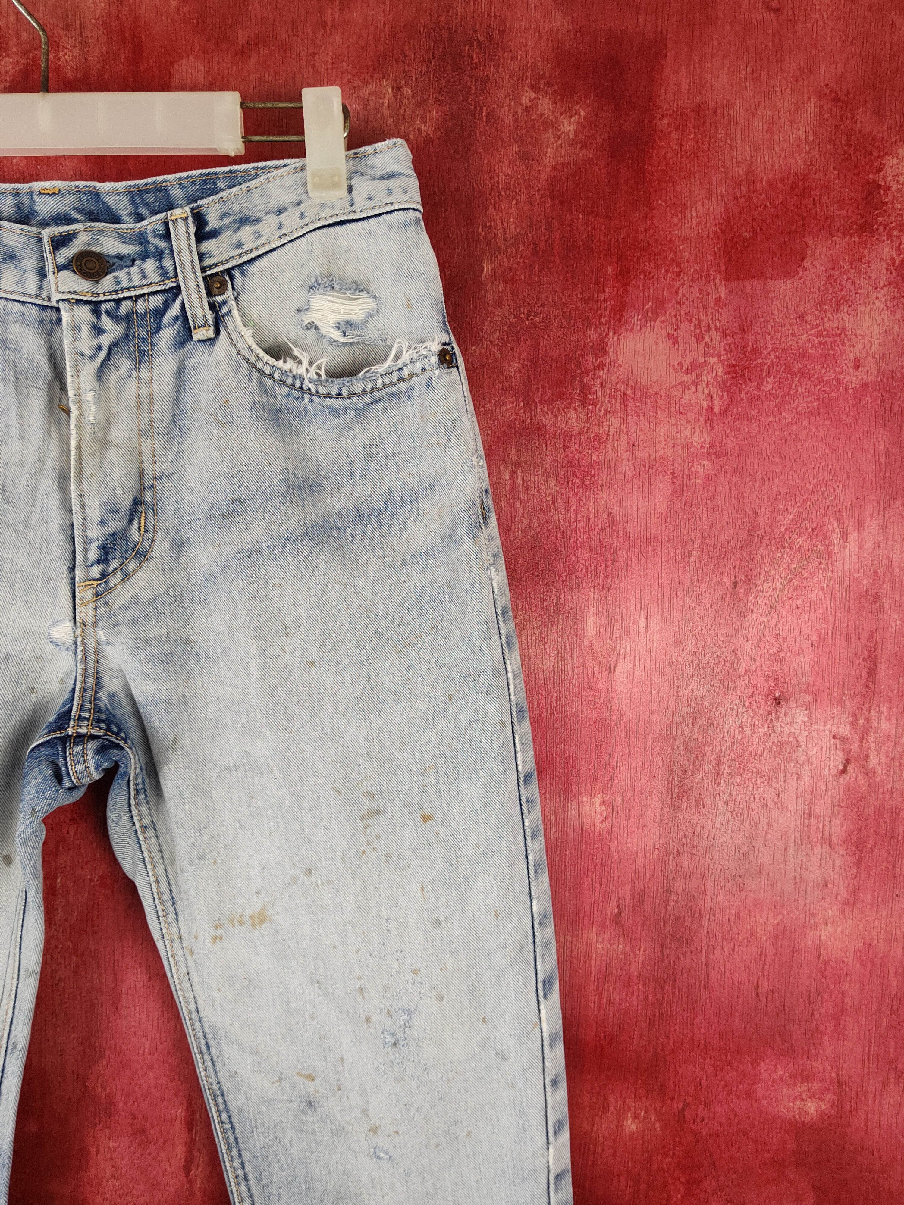 Edwin Edwin Blue Faded distressed ripped Denim #S1601 Size US 29 - 6 Thumbnail