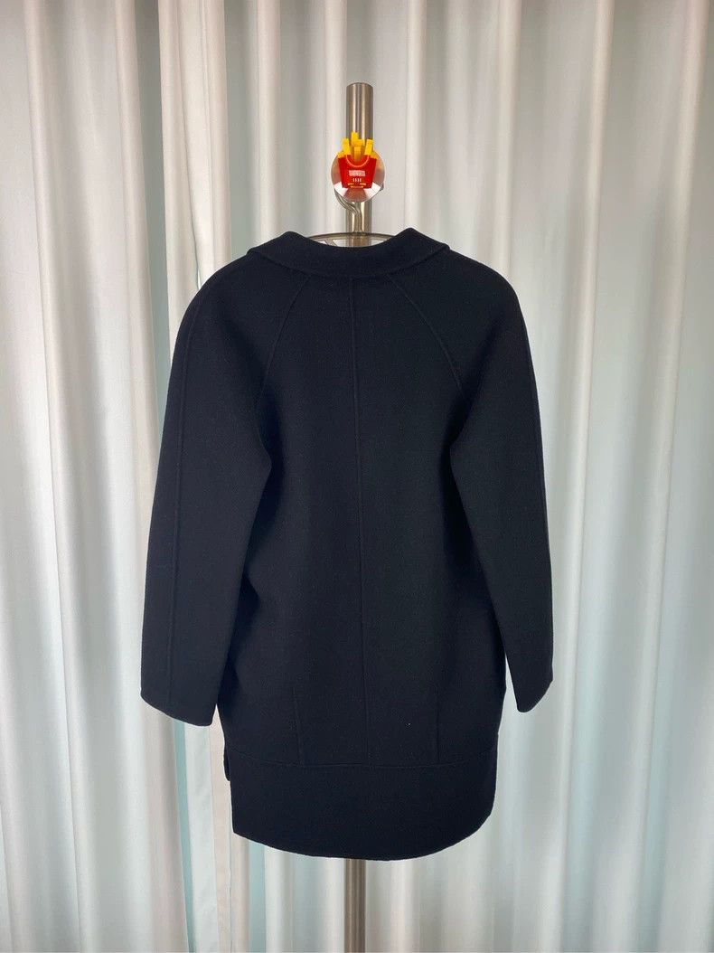 Max Mara Max Mara Solid Lapel Loose Long Sleeve Midi Coat Size S / US 4 / IT 40 - 2 Thumbnail