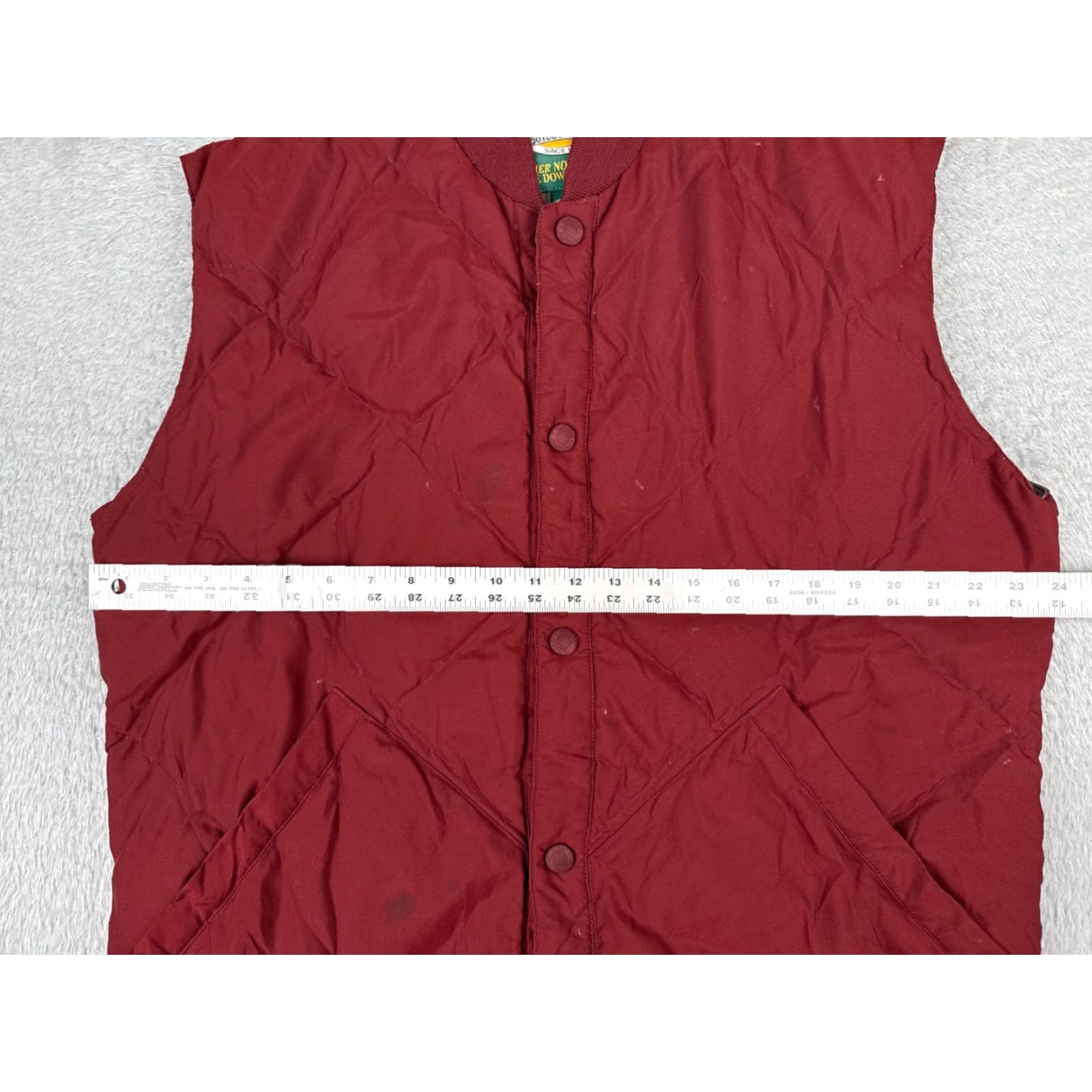 Vintage VINTAGE Cabelas Vest Adult Medium Red Quilted Goose Down Hiking Hunting Button Up Mens Size US M / EU 48-50 / 2 - 7 Thumbnail