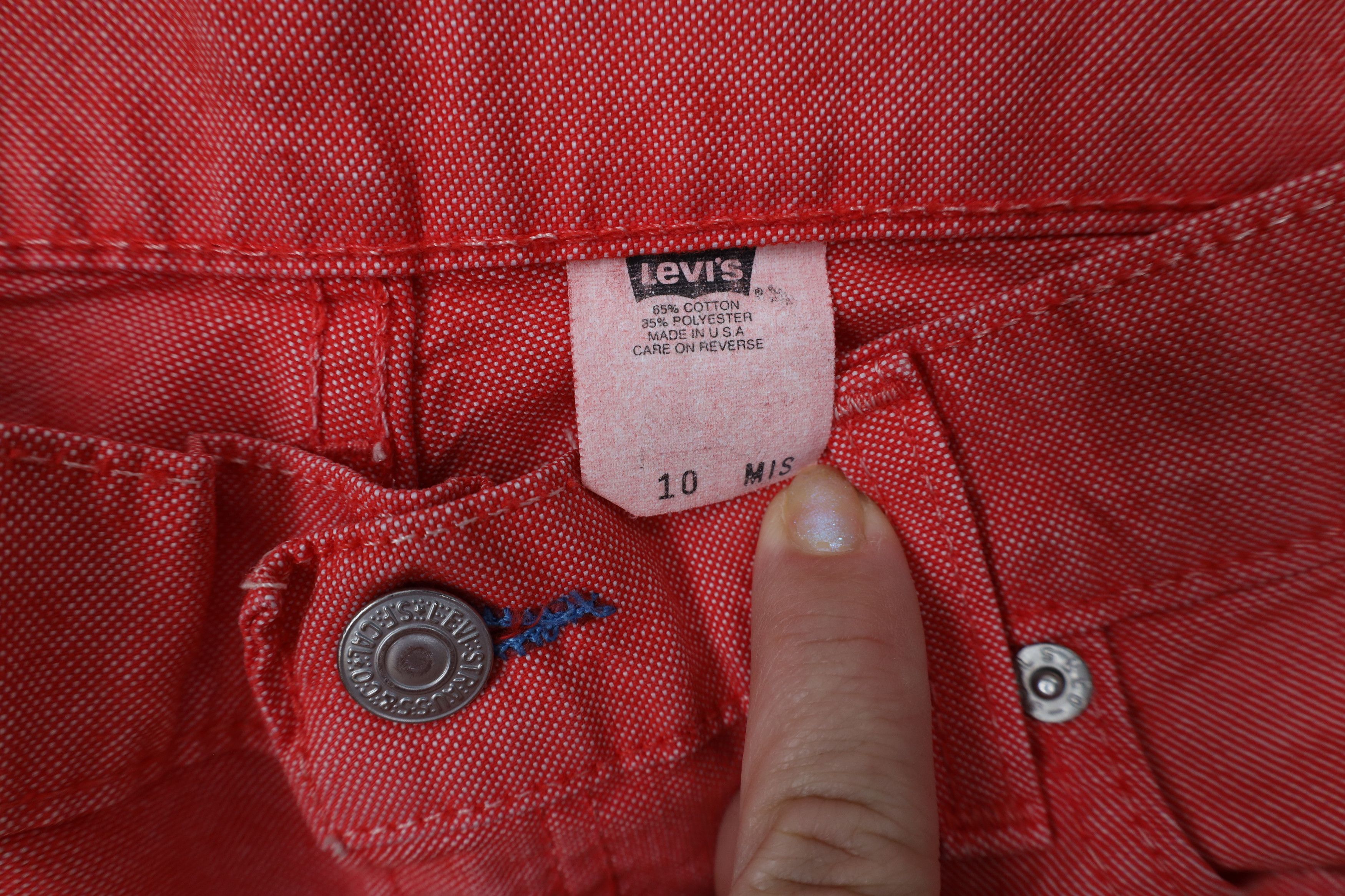 Levi's Vintage Y2K 2002 Levis 577 Capris Pants Salmon Pink USA Size 32" / US 10 / IT 46 - 8 Thumbnail