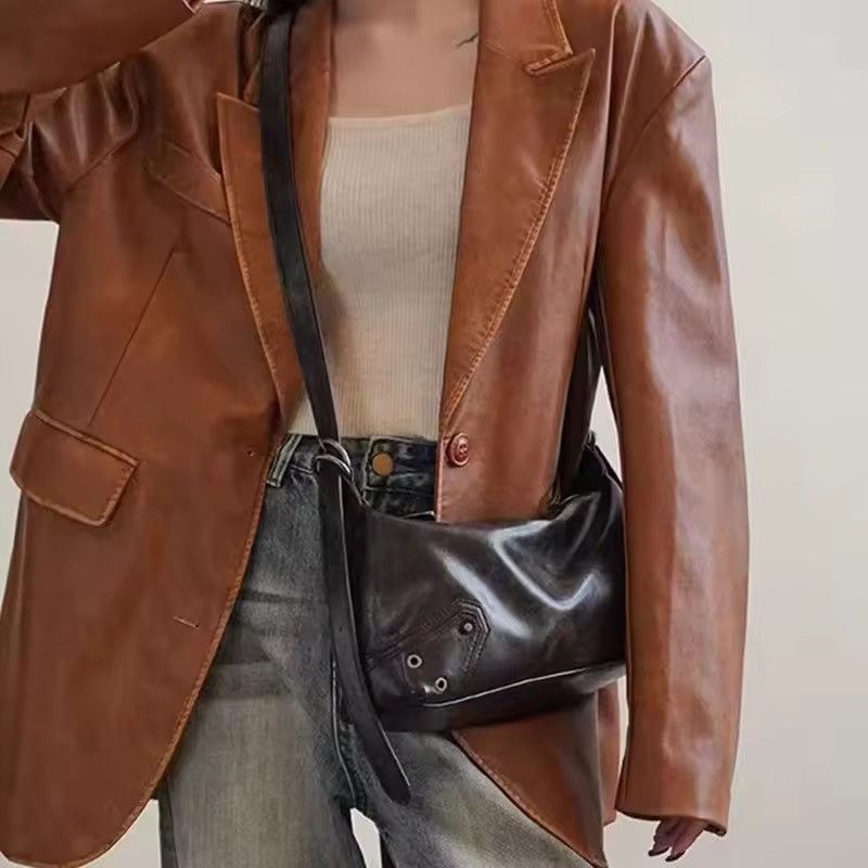 Japanese Brand PU Leather Small Shoulder Bag Size ONE SIZE - 5 Thumbnail
