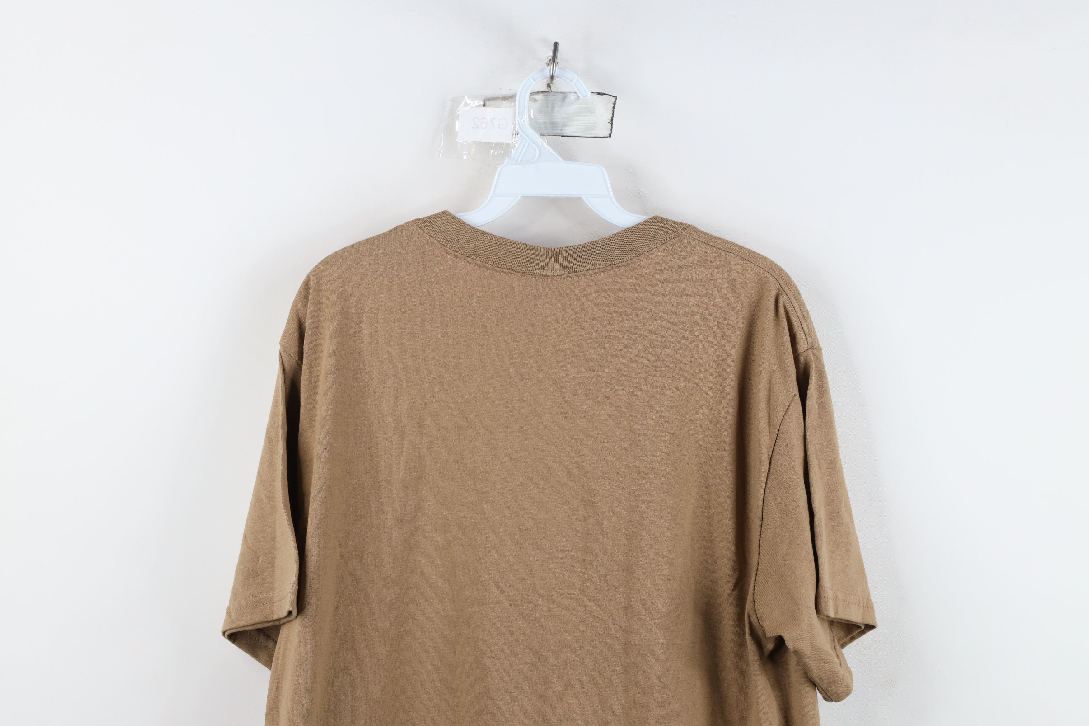 Vintage Vintage 90s Streetwear Short Sleeve T-Shirt Beige Khaki Size US L / EU 52-54 / 3 - 13 Thumbnail